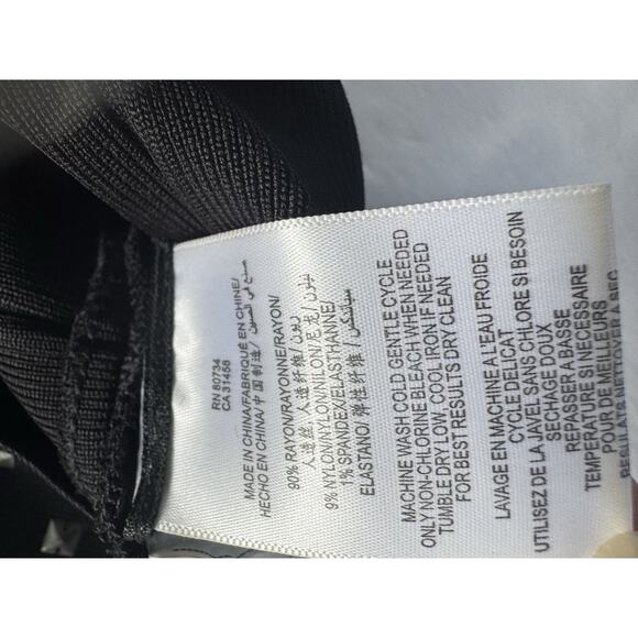 bcbg max azria Women Medium Black Studded Bandage Skirt Stretch #5738 - Picture 9 of 11